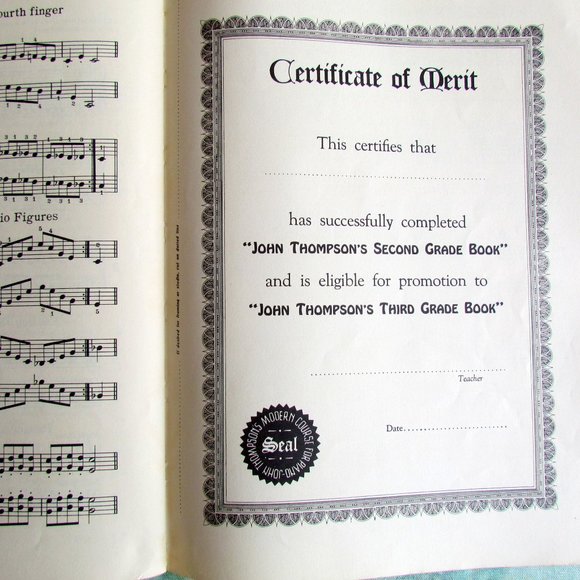 PIANO LESSON BOOK, JOHN THOMPSON'S SECOND GRADE BOOK, WILLIS MUSIC, 1937 VINTAGE - Picture 9 of 11